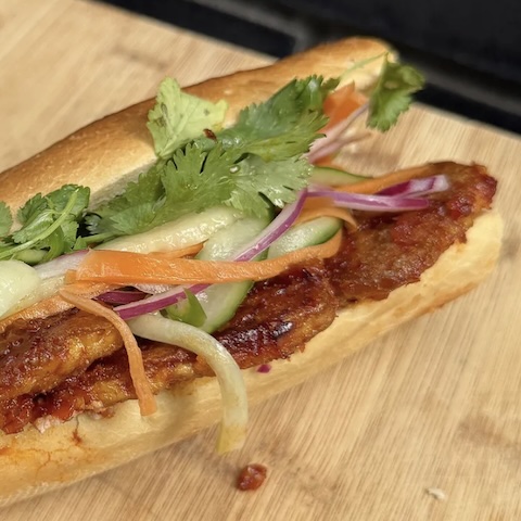 Tomato and lemongrass bánh mì
