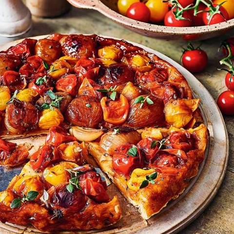 Tomato tarte tatin