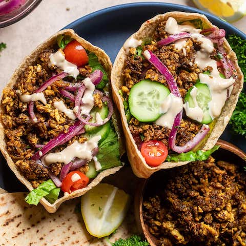 Vegan chicken shawarma