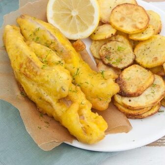 Vegan fish and chips